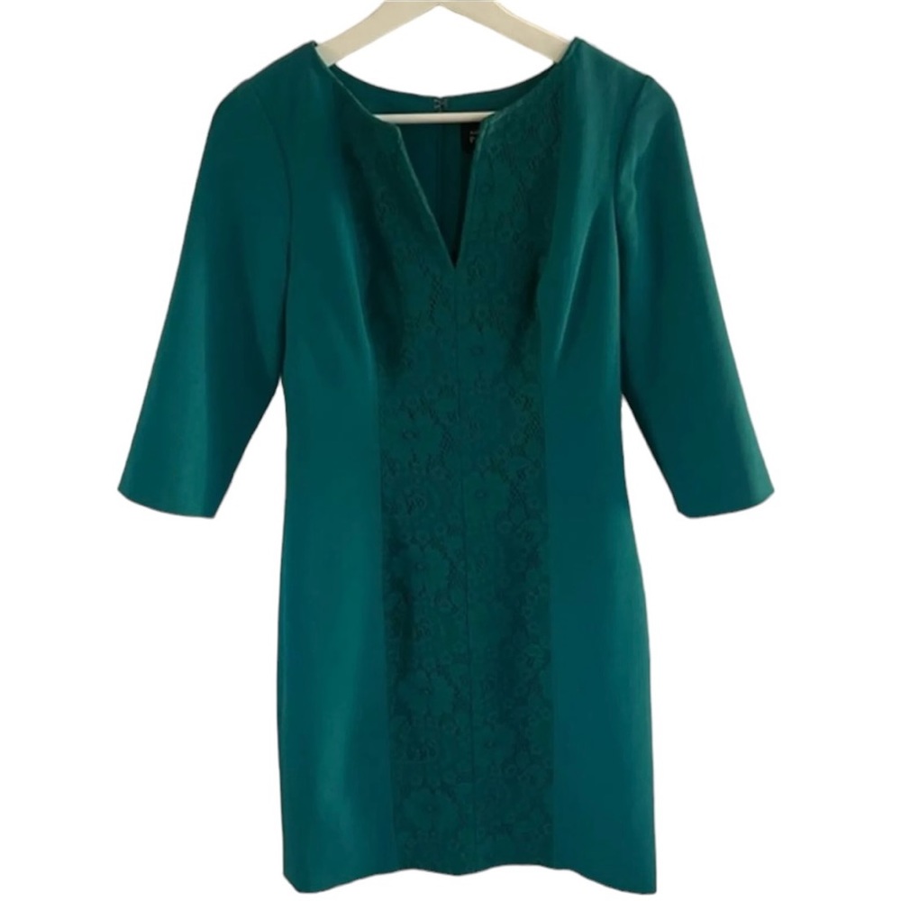 Adriana‎ Papell Teal Lace Dress Size 2